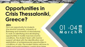 Opportunities in Crisis Thessaloniki, Greece?